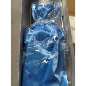 Princess Diana Royal Wardrobe by Danbury Mint Blue Satin Gown Outfit NIB